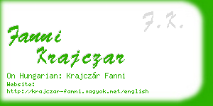 fanni krajczar business card