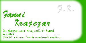 fanni krajczar business card